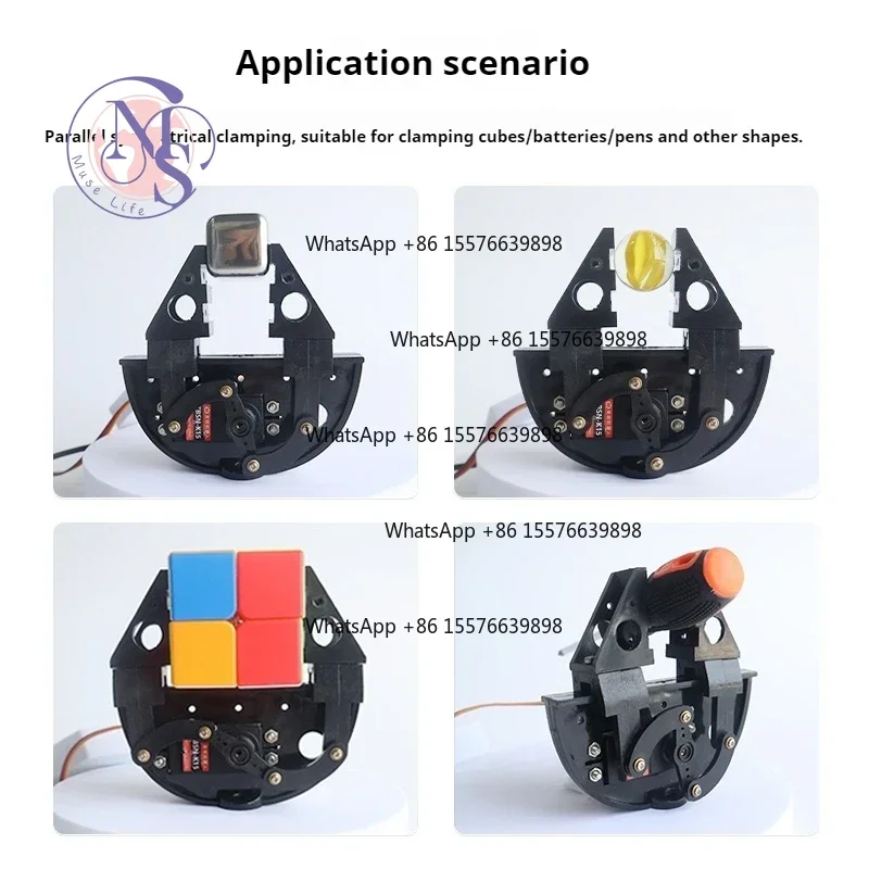 Electric Parallel Servo Gripper, Multi-DOF Robotic Claw for UAV DIY Part