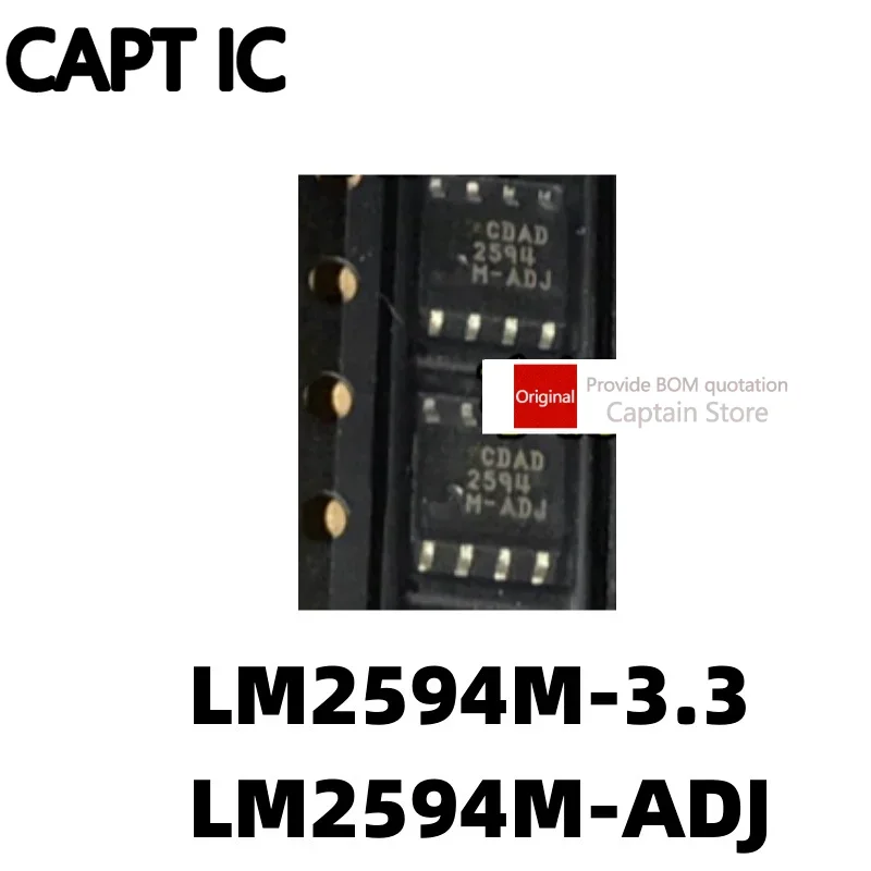 5PCS LM2594 LM2594M-3.3 LM2594M-ADJ SOP8 switch regulator chip