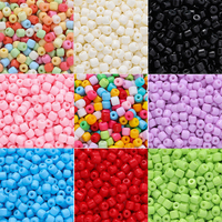 100pcs/Lots 4.5x4.5mm Glass Solid Color Beads Cylindrical Spacer Beads for DIY Necklace Bracelet Earring Jewelry Making Supplies