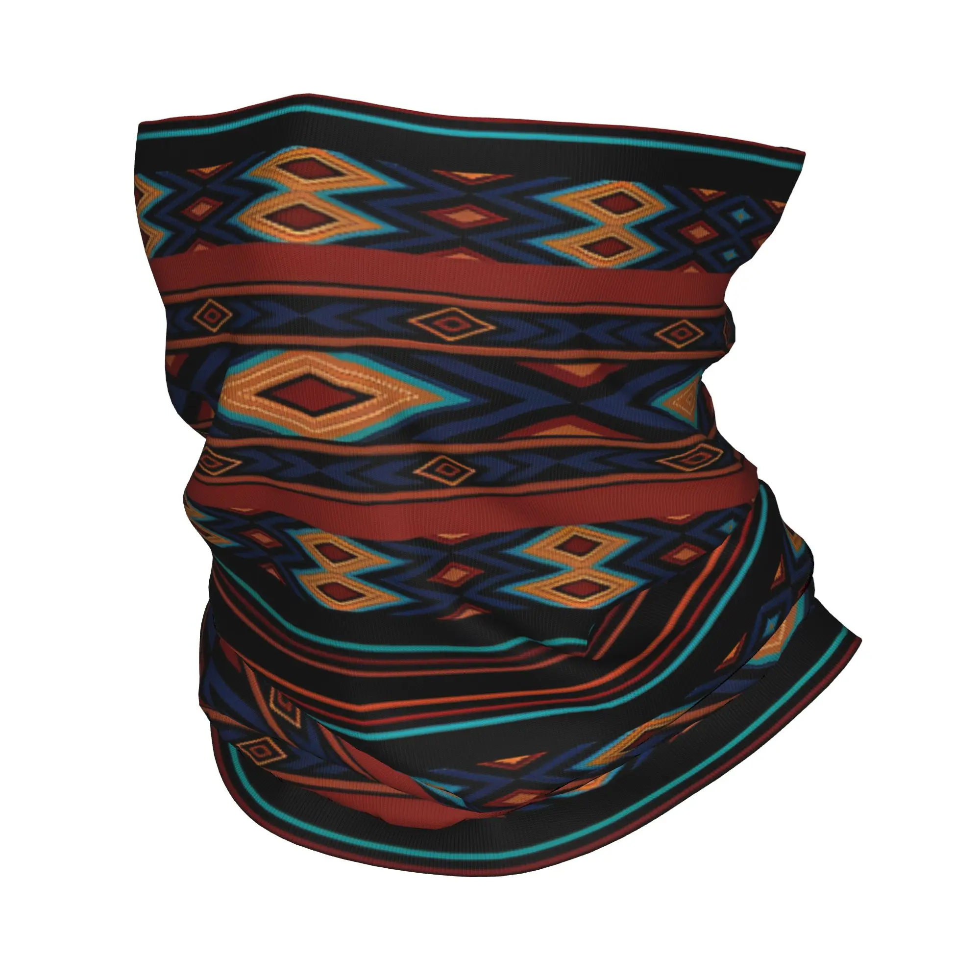 Custom Aztec Bandana Neck Warmer Men Women Winter Ski Hiking