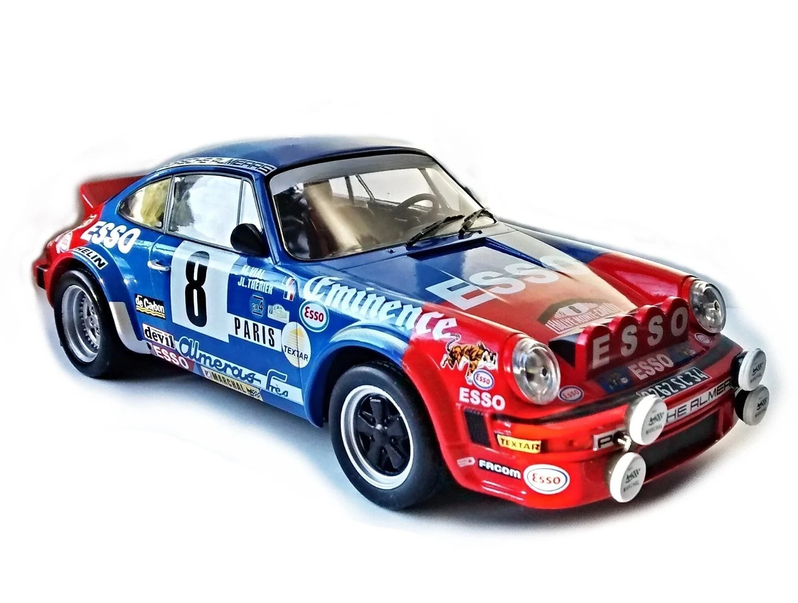 TC202 1/10 Scale 1982 Porche 911 RC Rally Car Polycarbonate Clear Body Shell With Decals (257mm Wheelbase/190mm Width)