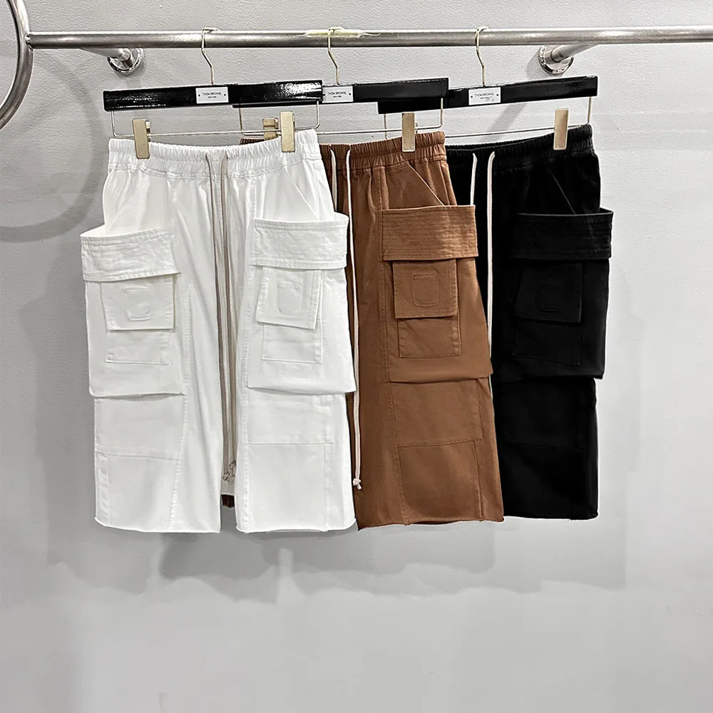 Men Casual Harem Short Cotton Gothic Style Men's Clothing Women Summer High Street Loose Black White Short