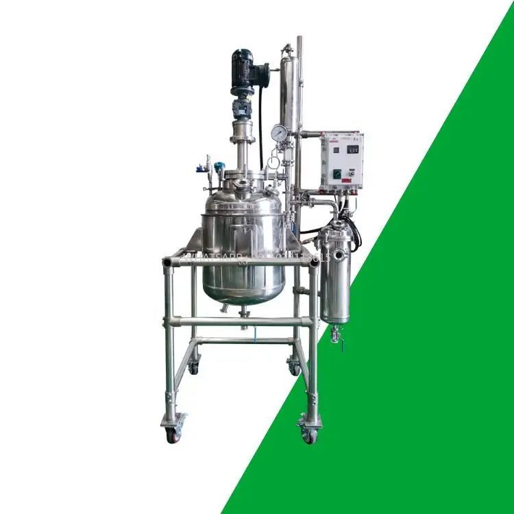 Reattore cristallizzatore rivestito in acciaio inossidabile da 100 litri per applicazioni chimiche e raffinate a olio