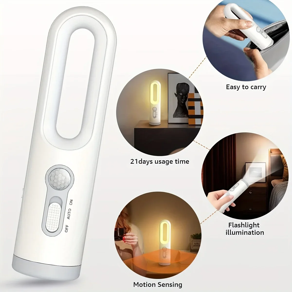 IR Motion Sensor LED Night Light Portable Rechargeable Flashlight Emergency Camping Lights Night Reading Lamp Tent Light Torch