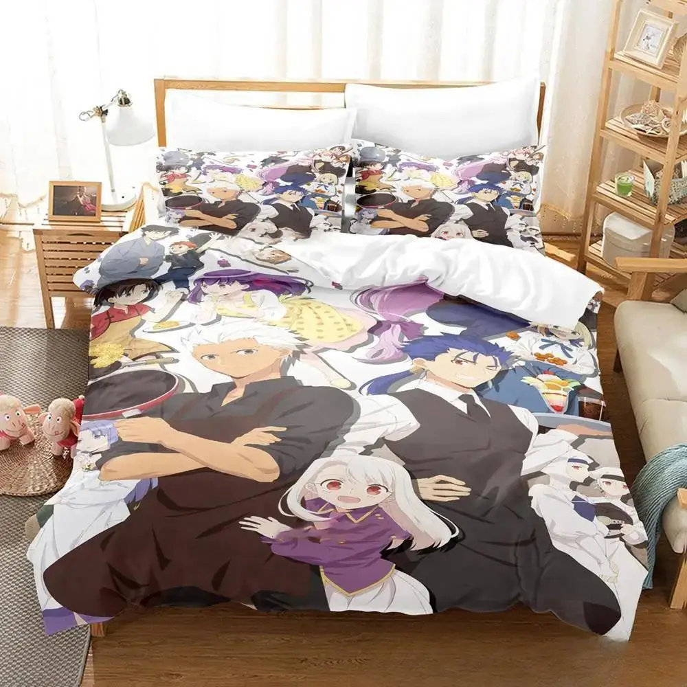 

New Anime Today's Menu For The Emiya Family Bedding Set,Duvet Cover Bed Set Quilt Cover,King Queen Twin Size Boys Girls Adults