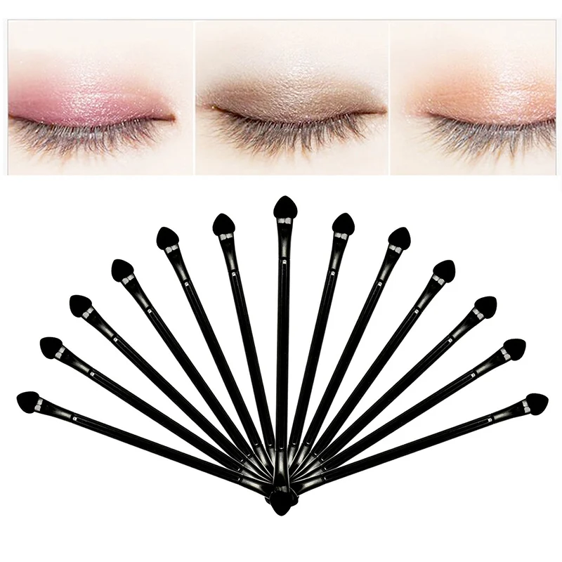 120/40 Stück Einweg-Lidschattenstifte mit Doppelkopf-Latexschwamm, tragbare Make-up-Tools für Base Beauty Smudge Make-up-Pinsel
