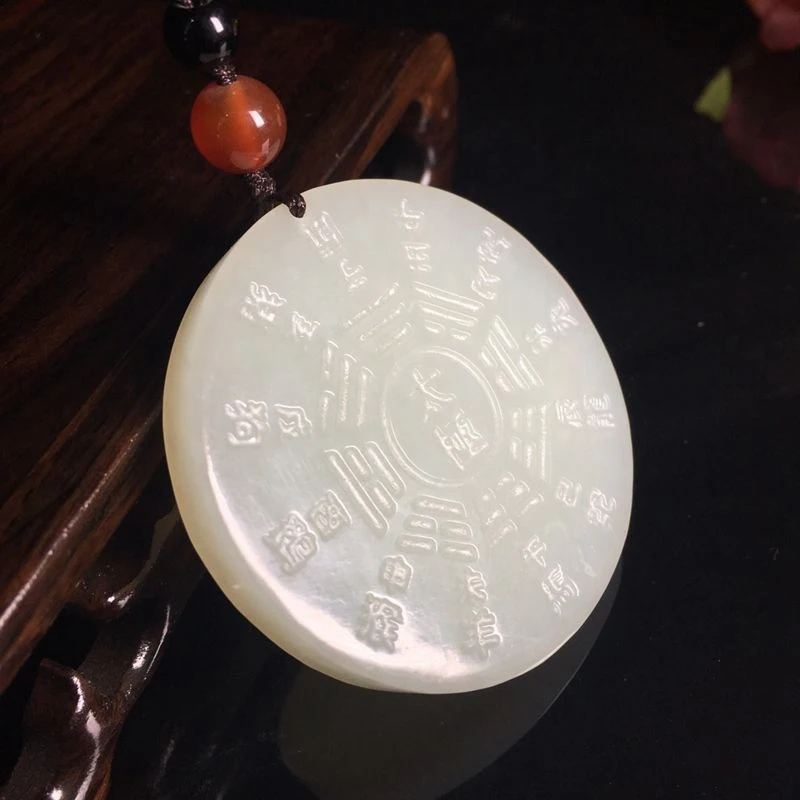 

Нефритовый кулон-талисман «Багуа» из Хотана для мужчин и женщин, украшение для тайцзи