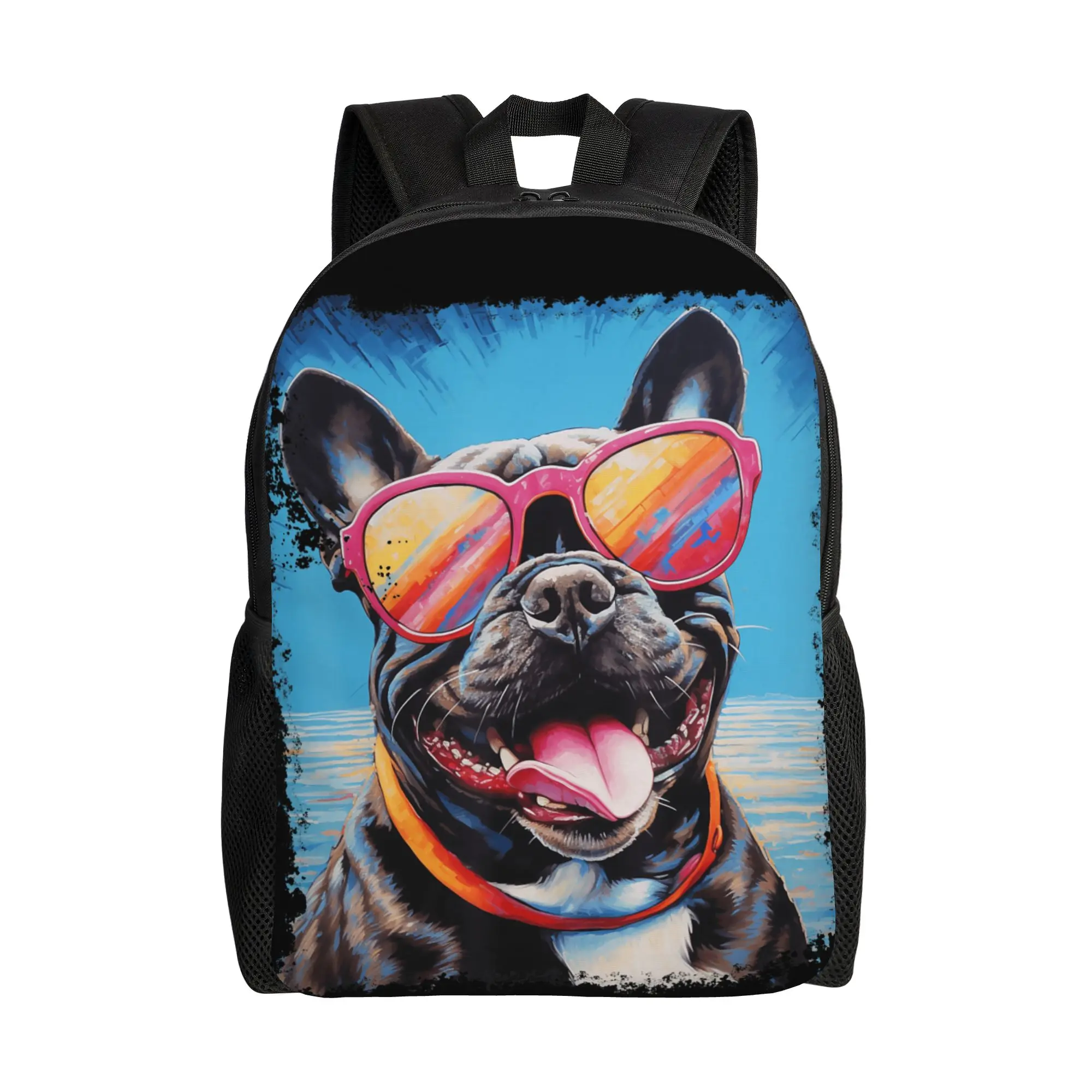 French Bulldog Hawaiian Backpack  Style Backpacks Student Sport Big School Bags High Quality Rucksack