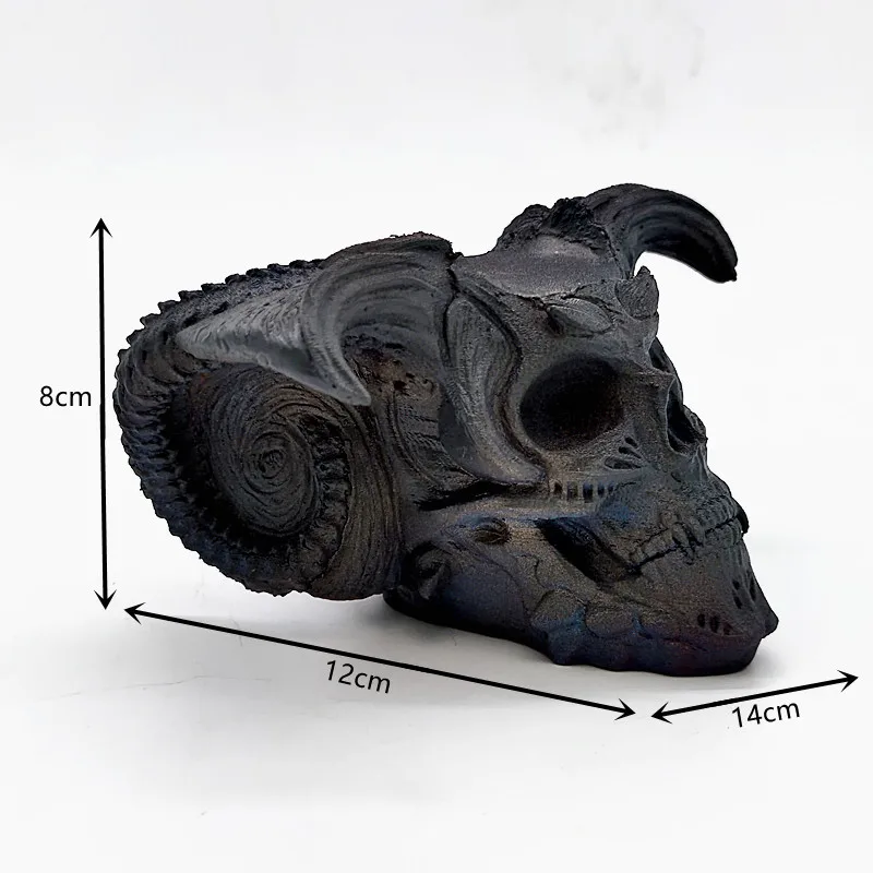 Demon Skull Candle Holder Silicone Mold DIY Candle Resin Gypsum Silicone Mold Halloween Decoration Tool