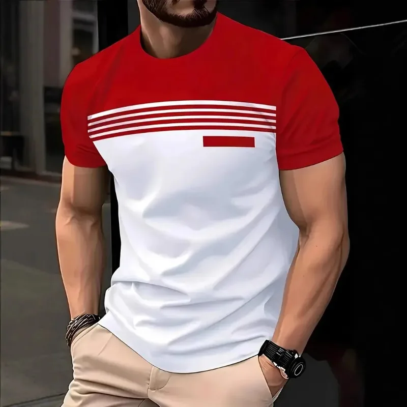 Sweat Absorbent Durable Stitching Tee Shirt High Quality O-neck Short Sleeve Leisure Men Regular Summer New Clothing Classic Top