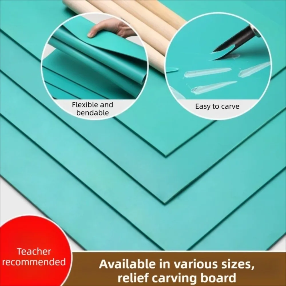 Soft Linoleum Carving Rubber Block a5/A4/8K Thickened Printmaking Stamp Blocks Odorless Engraving Sheet Printing Board Plate