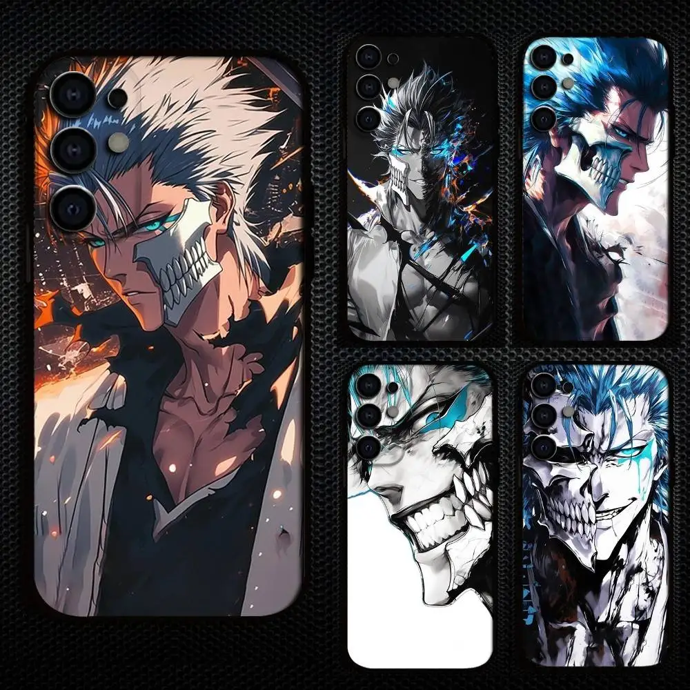 

G-Grimmjow J-Jaegerjaques B-Bleachs Phone Case For Samsung S25,S24,S21,S22,S23,S30,Ultra,S20,Plus,Fe,Lite,Note,10,9 Black Cover