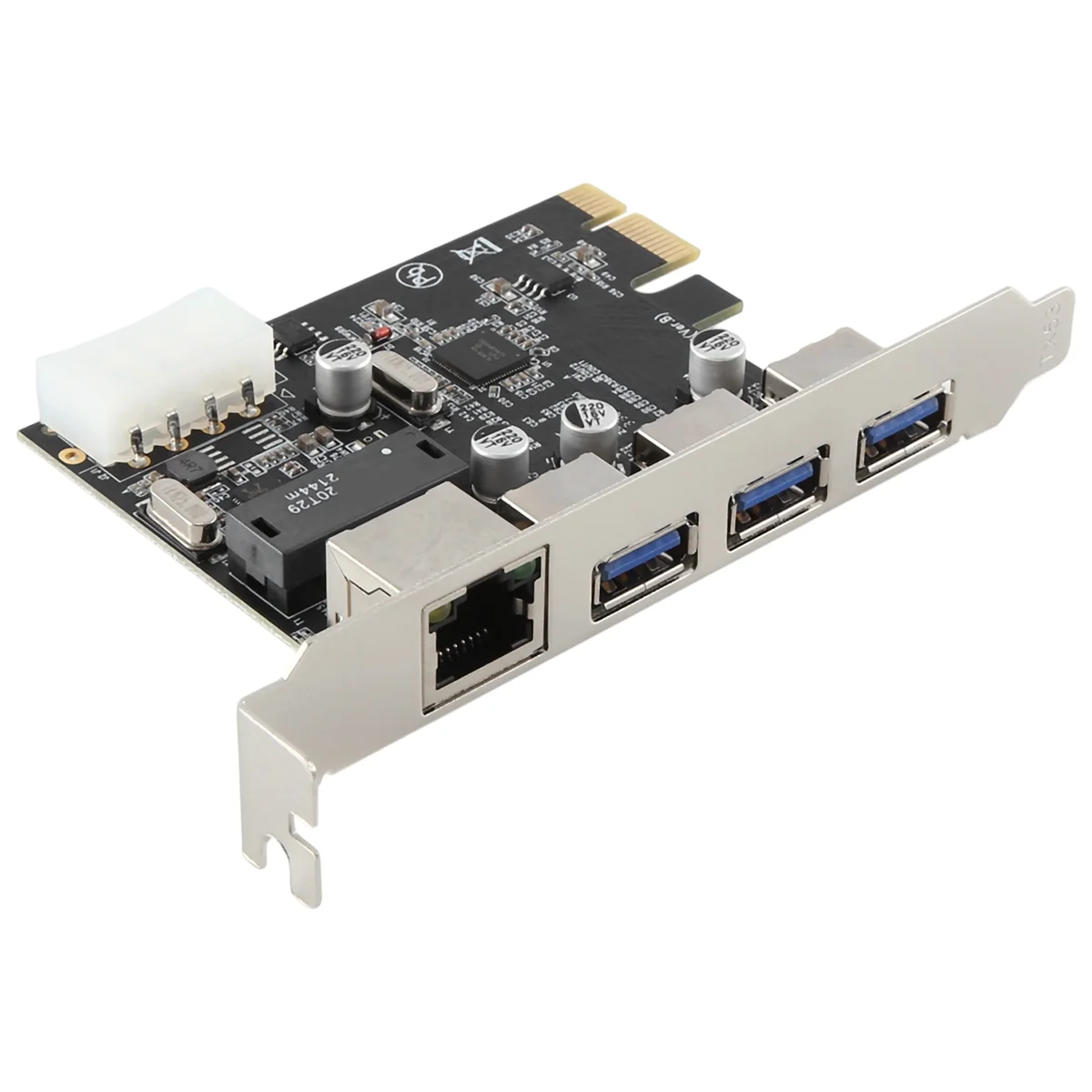 

PCIe Slot to RJ45 USB 3.0 PCIe Expansion Card,with Gigabit Ethernet Controller PCI Express Adapter for Desktop PC