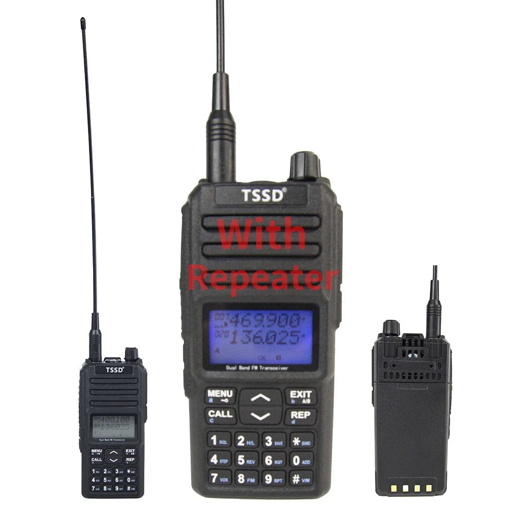 TSSD X990 25와트 실외 핸드헬드 듀얼 밴드 Vhf Uhf Fm 송신기 25w 양방향 라디오 워키토키(리피터 기지국 포함)