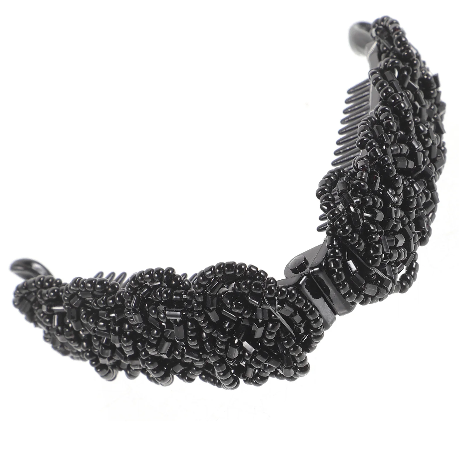 

Hair Clip Claw for Women Long Fine Hair Updo Ponytail Holder Banana Shape Day Black Pearl Updo Ponytail Clip