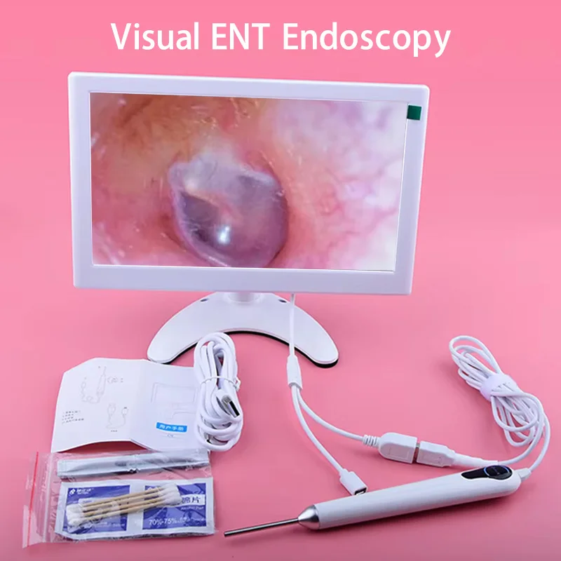 otoscopio digital com tela de 101 espacos lente hd de 32 mm camera endoscopica de inspecao otorrinolaringologica com cartao de memoria de 32gb para limpeza de ouvido 01