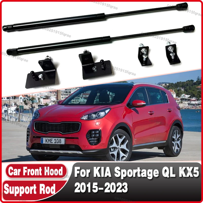 Car Hood Hydraulic Rod For Kia Sportage QL KX5 2015 2016 2017 2018 2019 2020 2021 2022 2023 Strut Spring Shock Bars Bracket