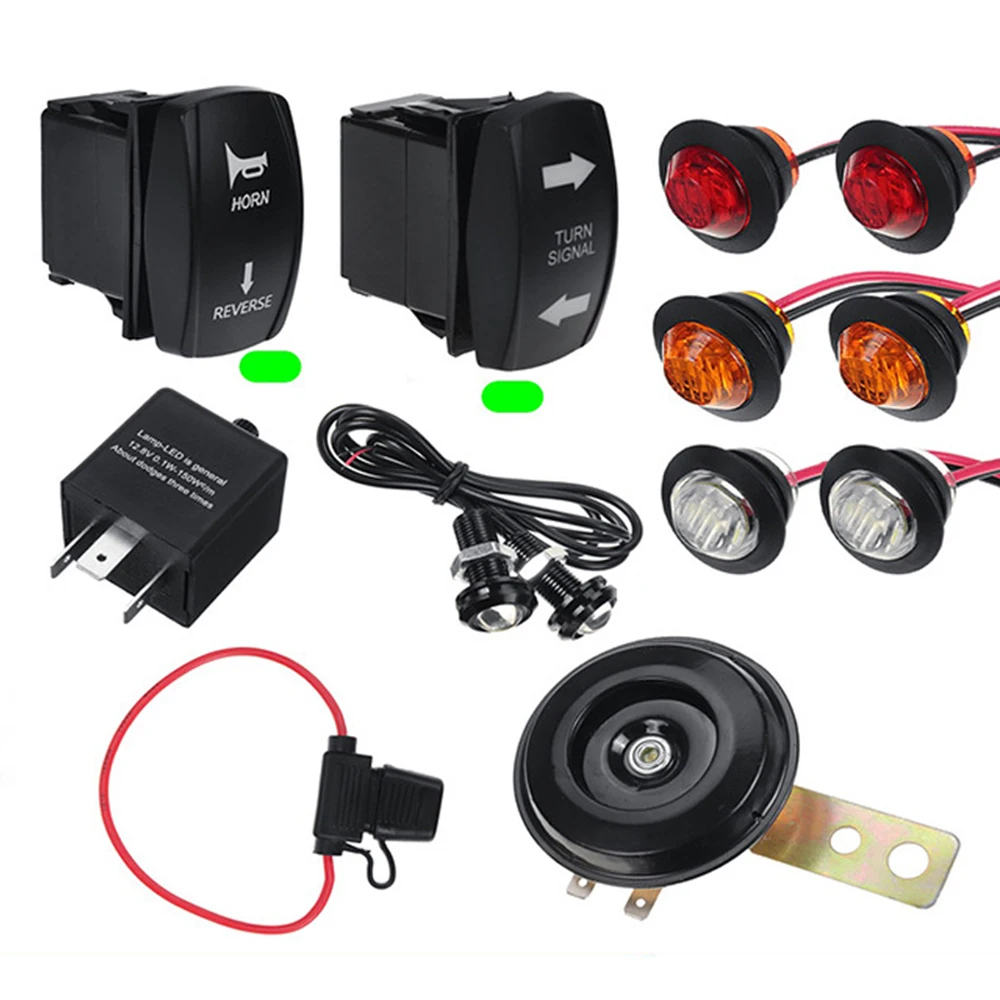 

12 Volts Turn Signal Horn Kit LED Lamp for motorcycles Car Accessories