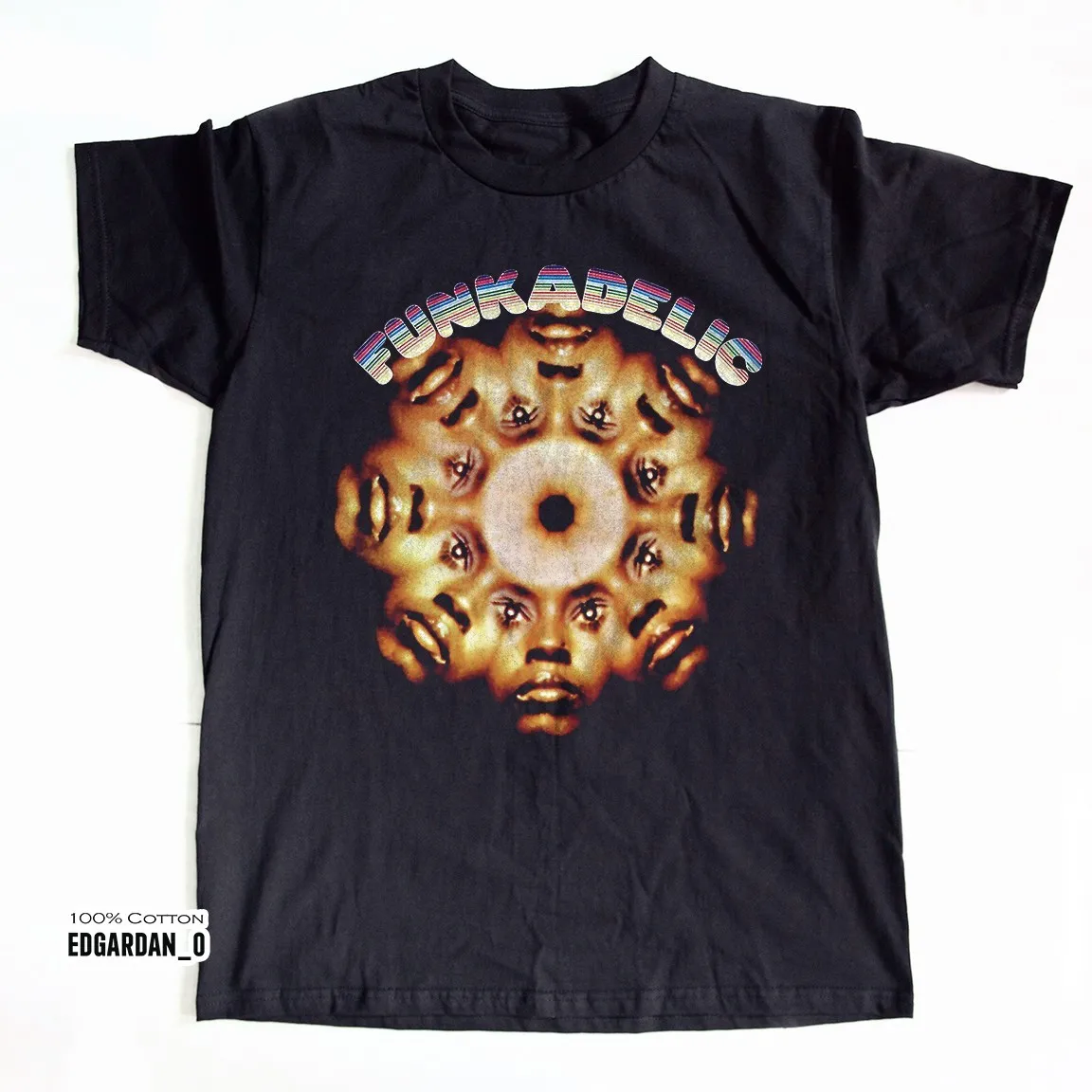 Funkadelic Debut Album Rock Band Heavy Cotton Black T-shirt Size S-5XL