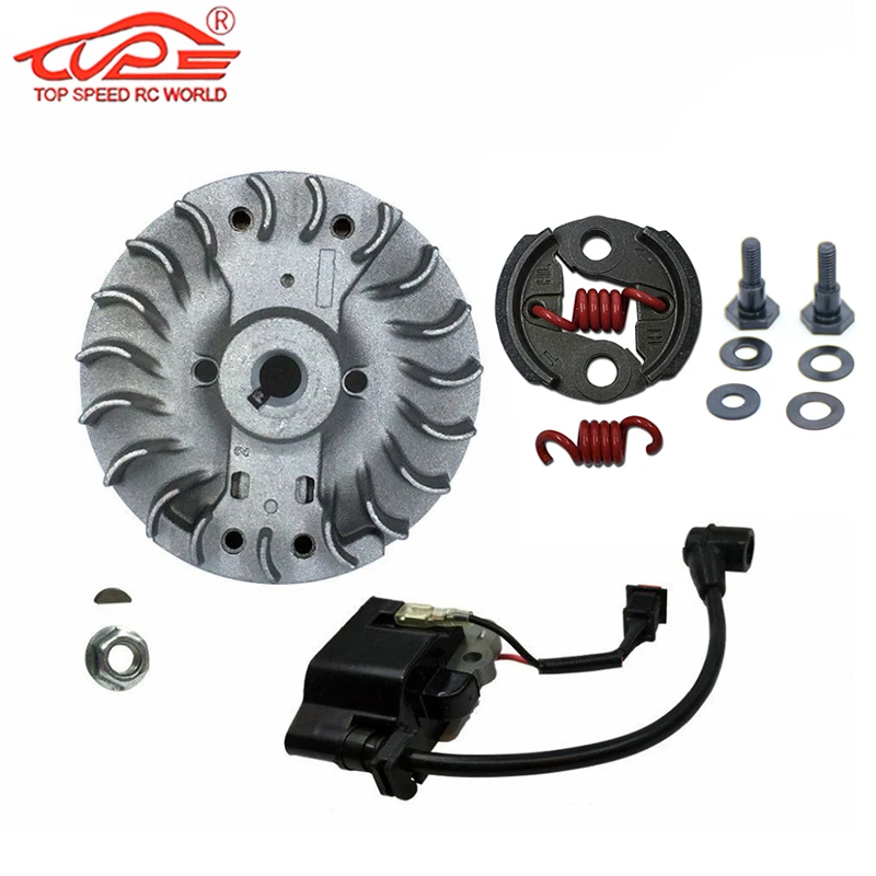 

ROFUN 1/5 Flywheel Magneto with Lgnition Coil Clutch Kit for 23cc ~71cc Engines for HPI ROVAN KM BAJA LT MCD FID FG GoPed RedCat