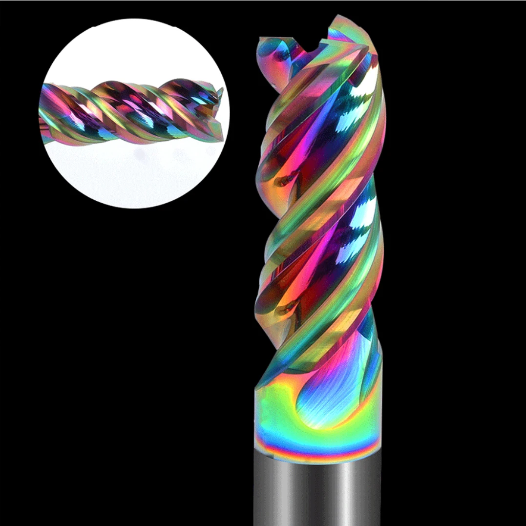 

HRC 60 Carbide DLC Coating End Mill 3 Flute High Polished Milling Cutter for Aluminum CNC Machine Tool Router Bit