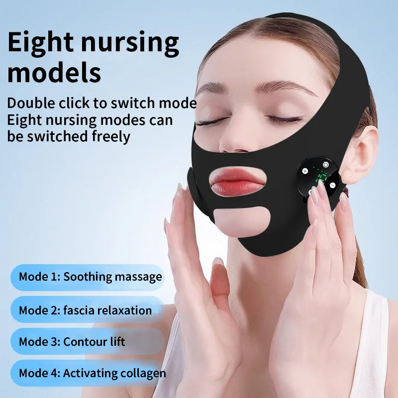 New Facial Massager V-Shape Face Belt Facial Lifting Chin Microcurrent Beauty Skincare