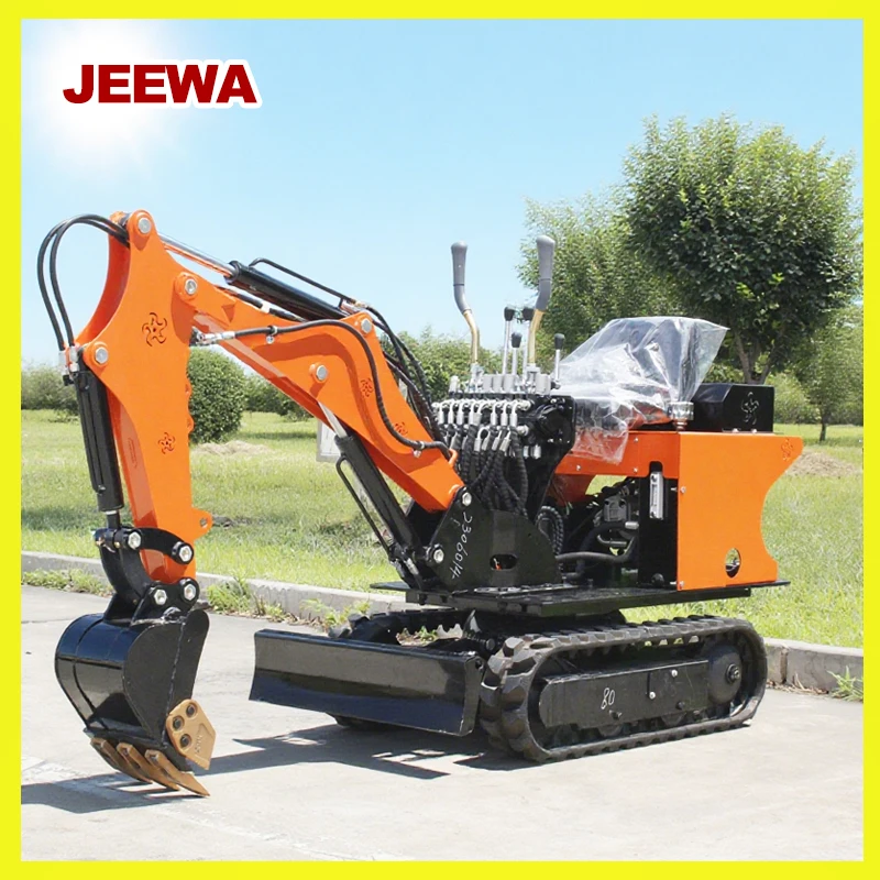 Miniexcavadora de 0,8 toneladas, cabina, motor Kubota, diésel, Euro5, EPA, CE, excavadora pequeña sobre orugas, precio bajo de fábrica de China