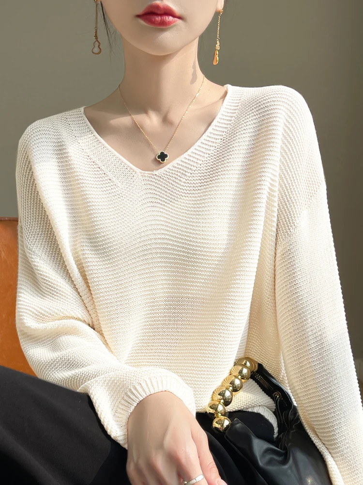 

Свободный вязаный свитер с воротником-стойкой для женщин, весенне-осенний, базовый, модный, больших размеров, для повседневной носки