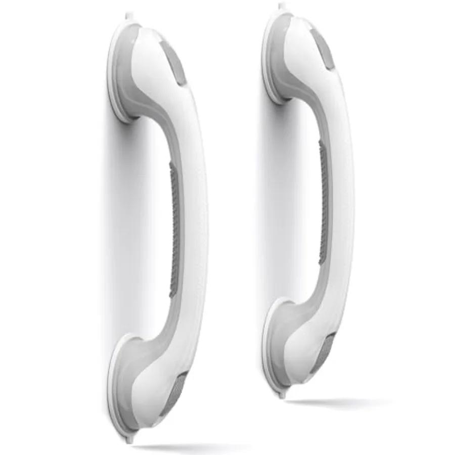 

AirTight 16Inch Suction Shower Handle for Bathtubs and Showers 2Pack Bathroom Safety Grab Bar for Seniors Elderly Use Non-Slip