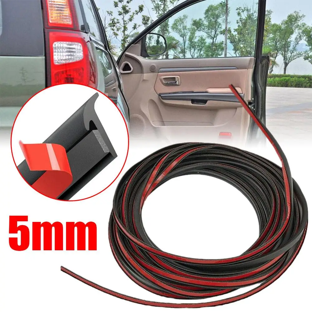 5m Rubber Car Seals Edge Sealing Strips Seal Strip Trim For Car Front Rear Bumper Side Skirt Weatherstrip Rubber Window Sea W9W5