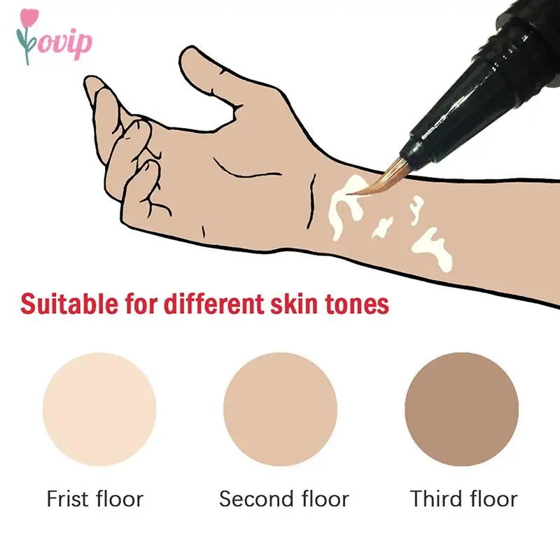 Vitiligo Cover Pen Narben Muttermale wasserdichte weiße Flecken Tarnung Make-up Stift