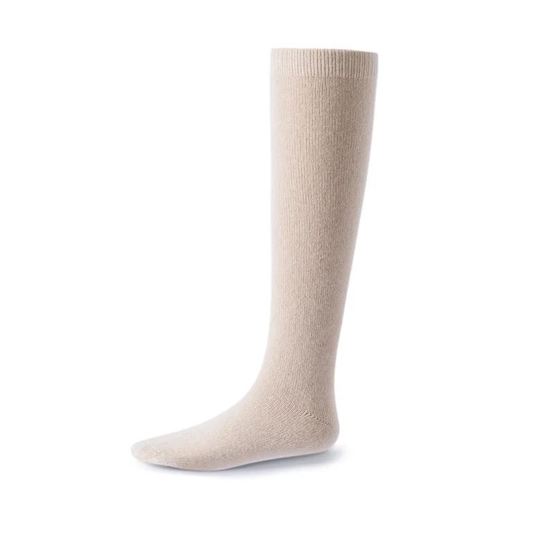 31cm Tube-High Women'S Socks 100% Pure Cashmere Mid-Calf Socks Warm And Breathable For Autumn And Winter
