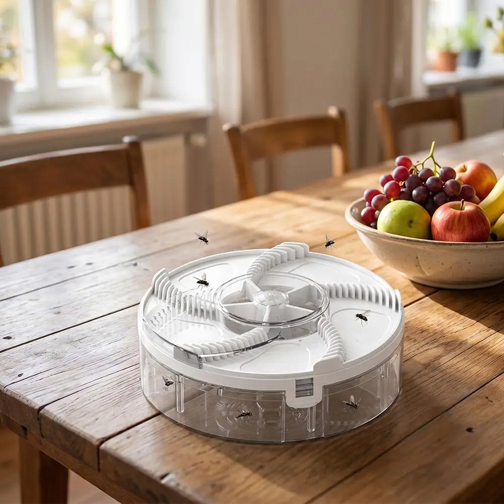 Leiser, abnehmbarer elektrischer Fliegenfänger mit automatischer Rotation, Insekten- und Schädlingsfänger, elektrische Fliegenfalle, USB-wiederaufladbar – Detail 11