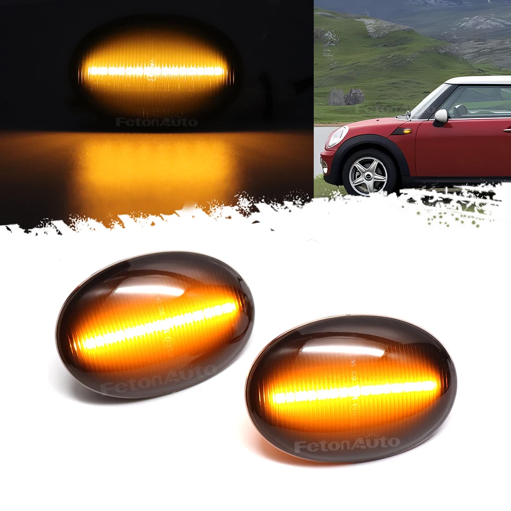 For BMW MINI Cooper R55 R56 R57 R58 R59 2007-2013 Dynamic Flasher LED Side Sign Turn Signal Light Side Fender Signal Light