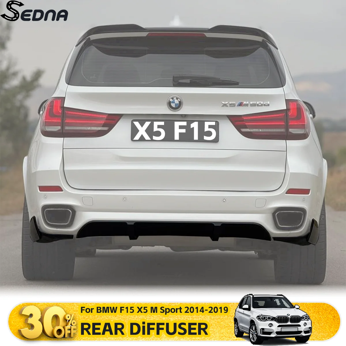 

Задний бампер, диффузор, сплиттер, спойлер для BMW X5 F15 2014-2019, автомобильная тюнинг, внешние защитные детали, комплекты кузова, аксессуары