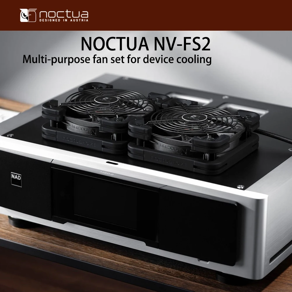 NOCTUA NV-FS2 مجموعة مروحة تبريد الجهاز مع NF-A12x25 مع وحدة تحكم بالمروحة NA-FC1 زيادة الحمل الحراري من المبردات أو السخان