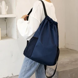 Sports Drawstring Backpack String Bag Sackpack With Large Capacity Gym Swim Beach For Women And Men To Hold Daily