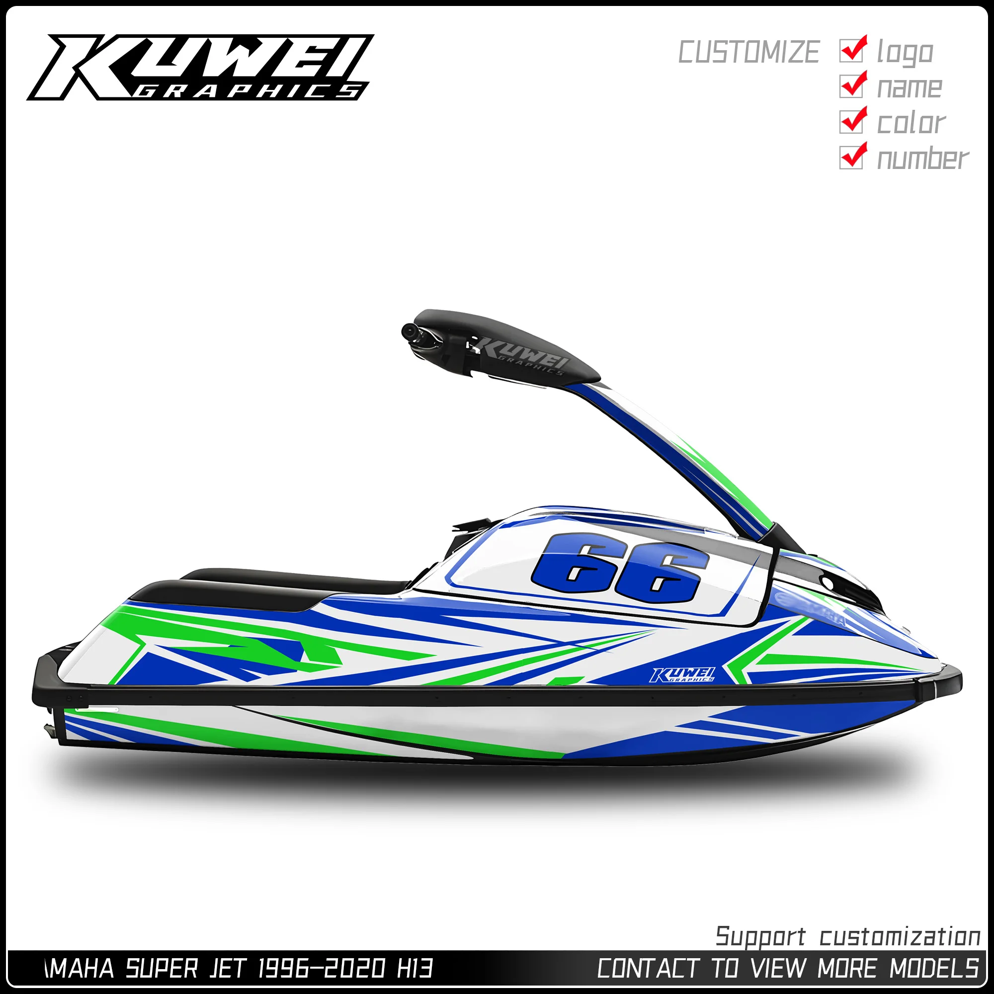 

Подходит для Yamaha Super Jet 1996-2020, графический комплект, наклейка, поддержка персонализированной настройки, реактивный лыж