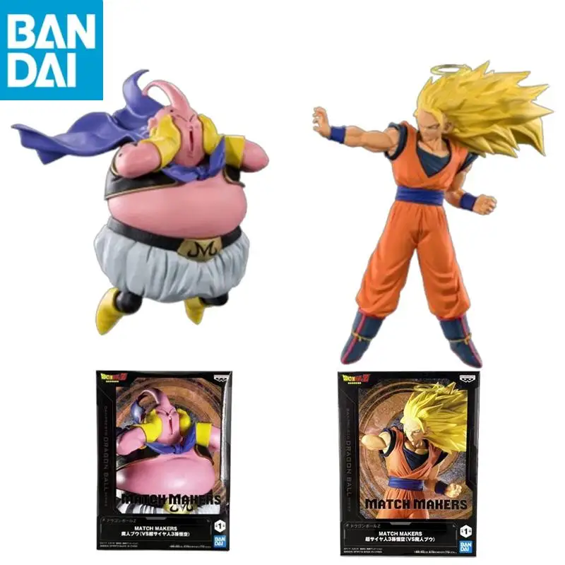 

In Stock Original Genuine Bandai Namco Banpresto Dragon Ball Z Match Makers Super Saiyan 3 Son Goku Vs Majin Buu Figure Model