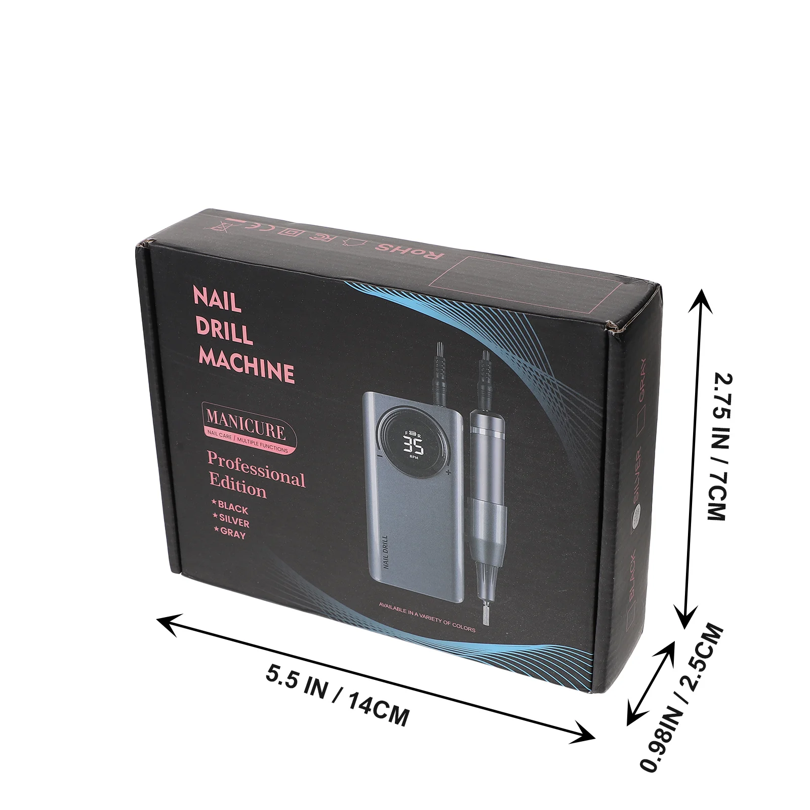 Elektrische nagelboor Pen USB oplaadbare metalen manicure polijstmachine nagelvijl slijpgereedschap draagbaar thuissalon gebruik