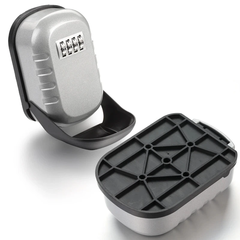 Wall Mounted Key Safe Box, Liga de alumínio, 4 Digit Combinação, Key Storage Lock Box, Indoor e Outdoor Chaves