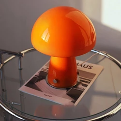 Italian Designer Mushroom Desk Lamp LED  Ornament Light for BedRoom Interior Desk Lamps Minimalism Bedside Decoration Lighting