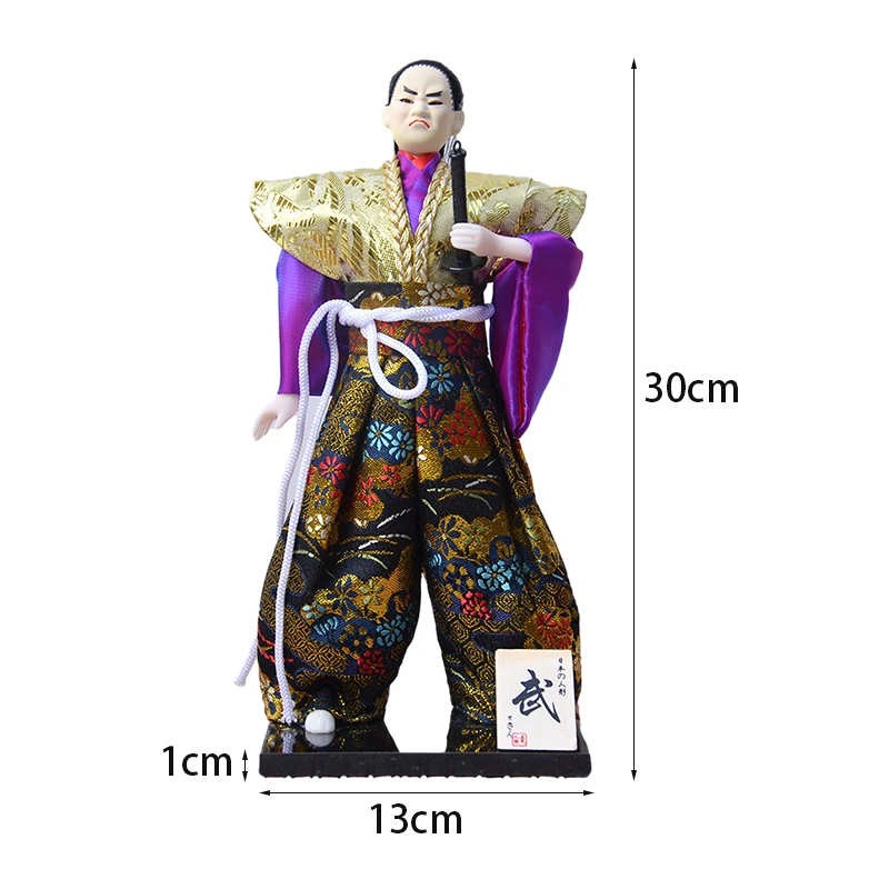 30cm Japanese Samurai Dolls Ornament Handmade Kimono Ninja Figure Figurines Home Office Japanese Restaurant Decoration Gift - Image 6