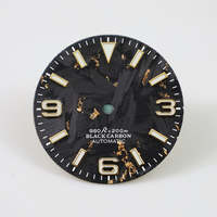369 EXP Black Carbon Fiber Dial 28.5mm BGW9 lume C3 NH35 Retro No Date NH38 Fit ETA2824 SW200 9015