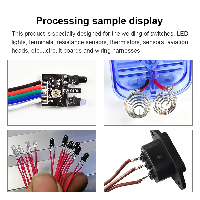 Boruix Semi Automatic Soldering Machine 110V/220V 2 Modes Spot Welder Machine Station Aviation Plug Wires Welding Equipment