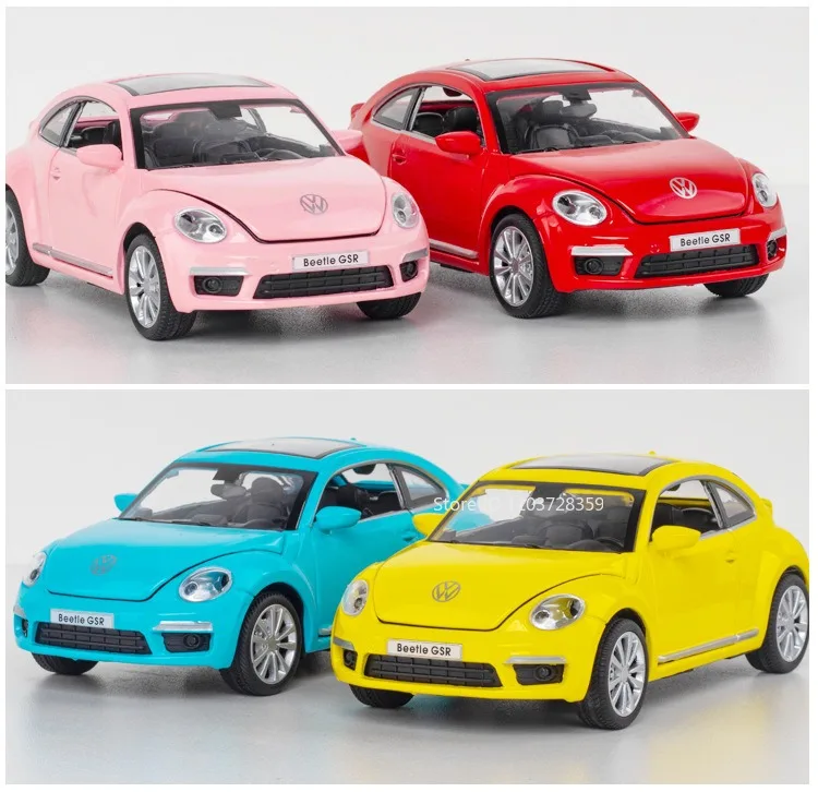 1:32 Käfer GSR CC Modell Spielzeugautos Legierung Druckguss Miniaturfahrzeuge Sound Licht Türen geöffnet zurückziehen Ornament für Kindergeschenke – Detail 3