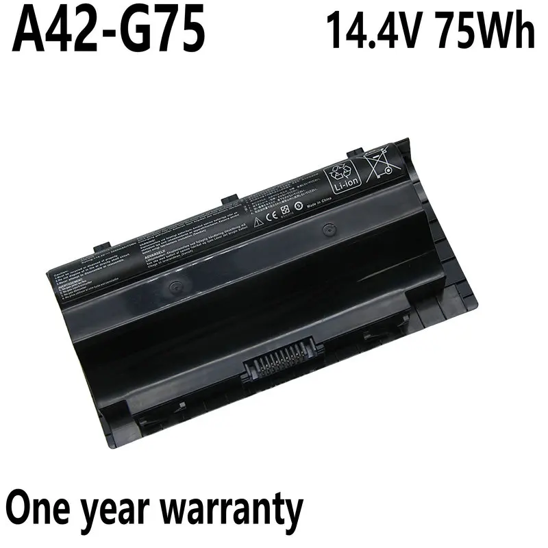 14.4V 75Wh A42-G75 Laptop Battery For ASUS G75 G75V G75VM G75VW G75VX G75VW-TH71 G75VW-TS72 G75VM G75V G75 3D Series G75VW-TS71