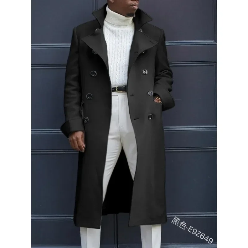 Manteau Baggy britannique mi-long pour homme, Trench-Coat décontracté et confortable au quotidien, nouvelle collection automne hiver 2024