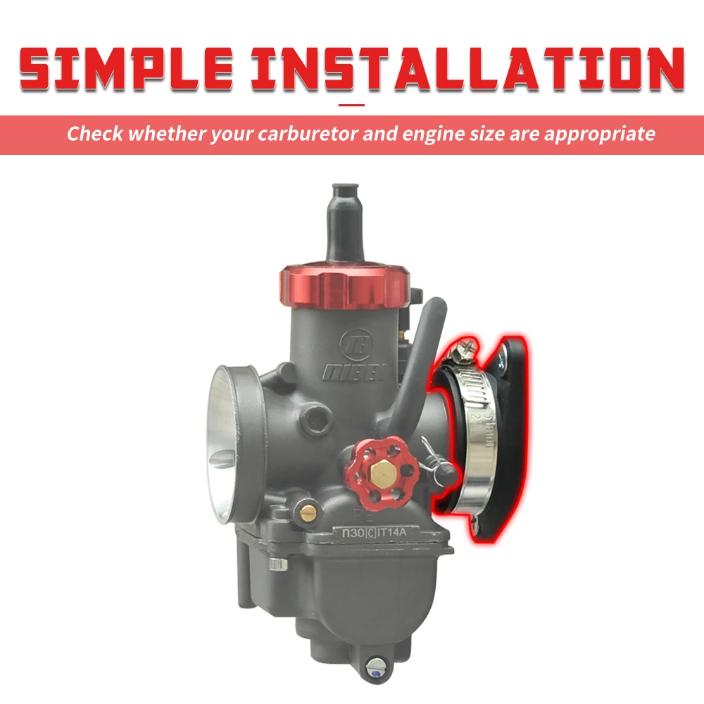 NIBBI CNC GY6 Ansaugkrümmer PE-Flansch Vergaseradapter passend für 50cc-300cc Roller GY6 Motor Schnittstelle Motorrad Tuningteile – Detail 10