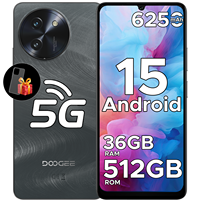 Global Version DOOGEE Note59 Pro+ 5G Smart phone 6.75'' Android 15 36GB(12+24) 512GB 50MP AI Camera 6250mAh Battery Cell Phone